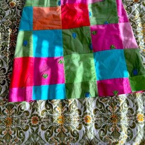 Lilly Pulitizer suede A-line skirt